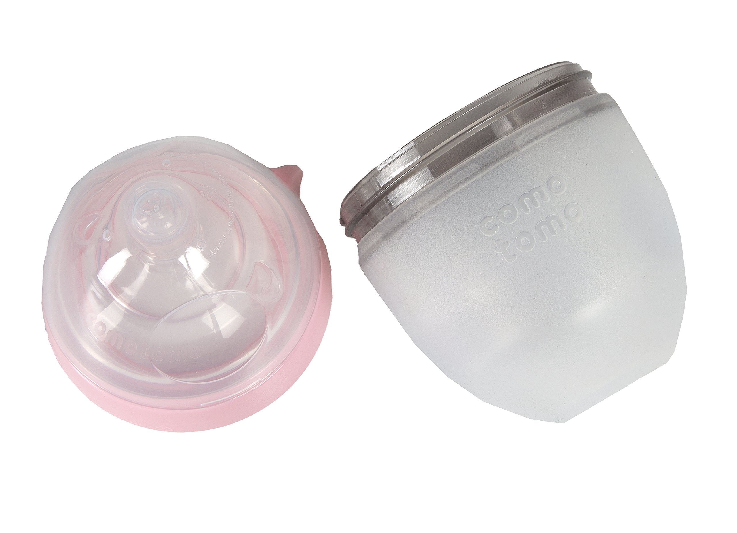 Comotomo  Natural Feel Baby Bottle Double Pack  Pink & White  150 Ml Comotomo Yallatoys