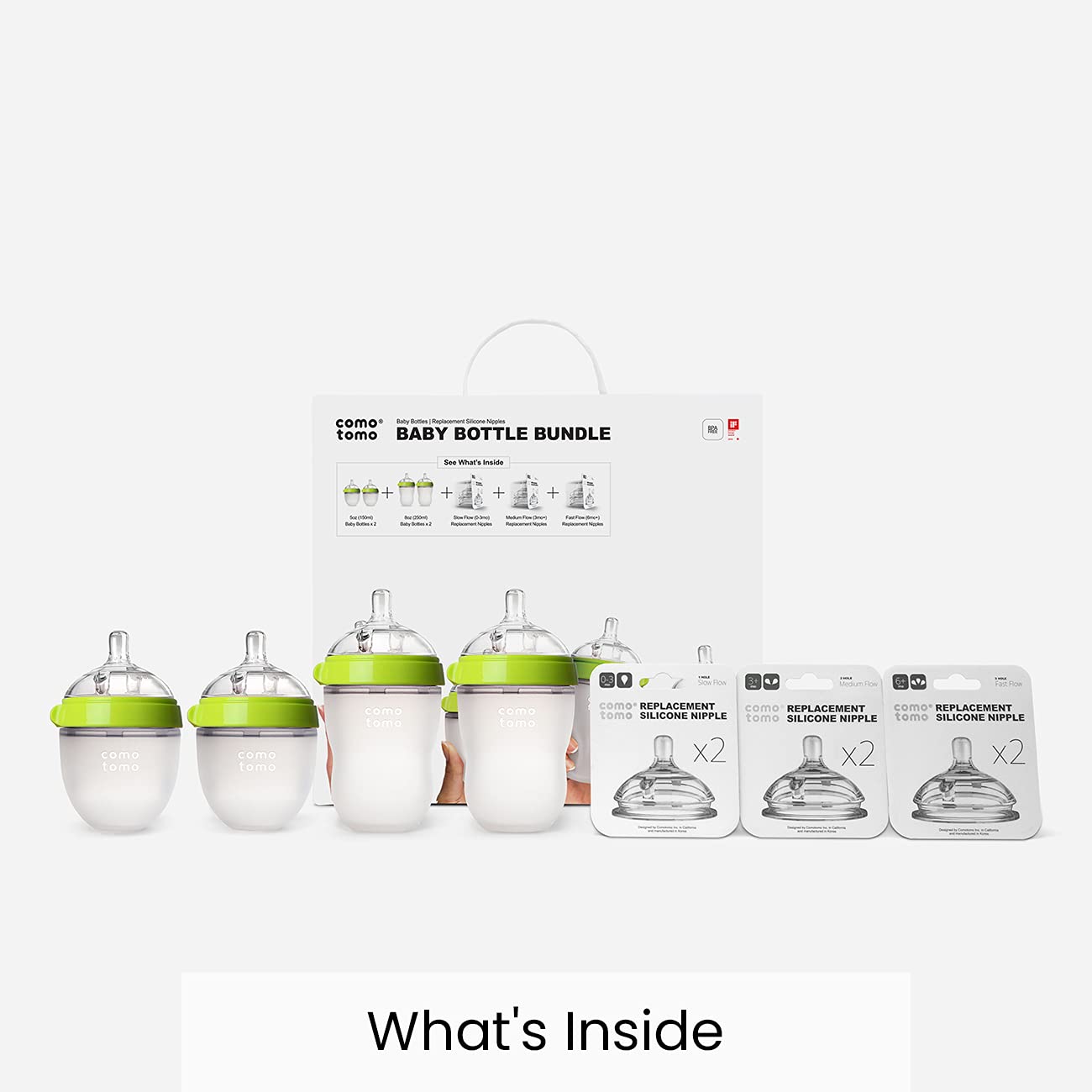 Comotomo  Baby Bottle Bundle Green Comotomo Yallatoys