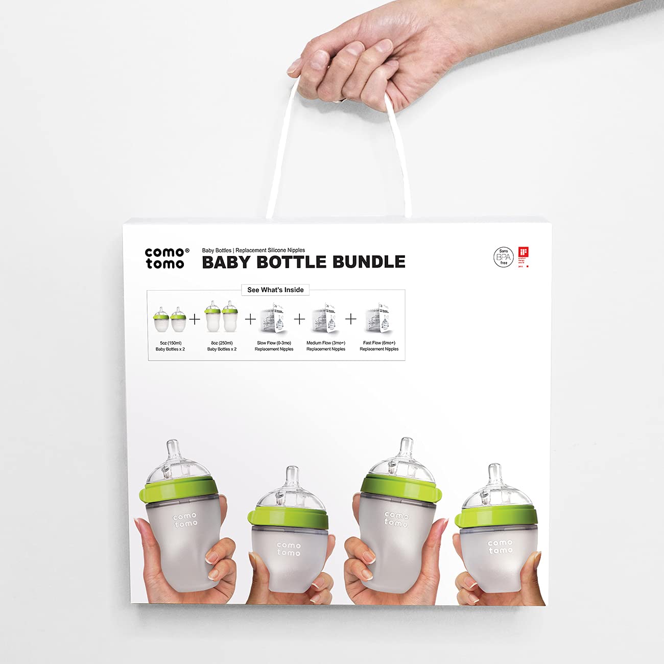 Comotomo  Baby Bottle Bundle Green Comotomo Yallatoys