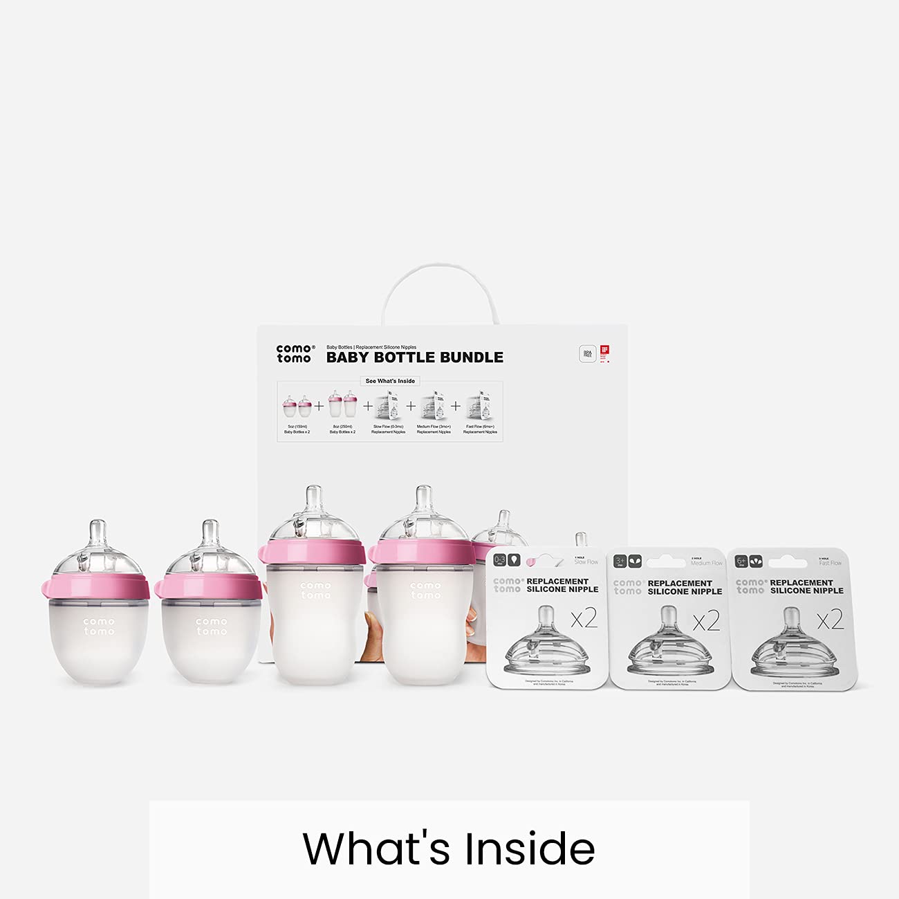 Comotomo  Baby Bottle Bundle Pink Comotomo Yallatoys