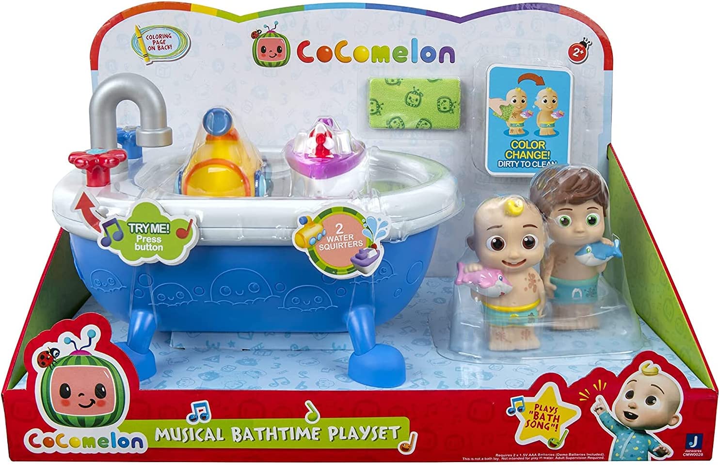 Buy Cocomelon Musical Bathtime Playset Plays Clips of The Bath Song | Yallatoys.com