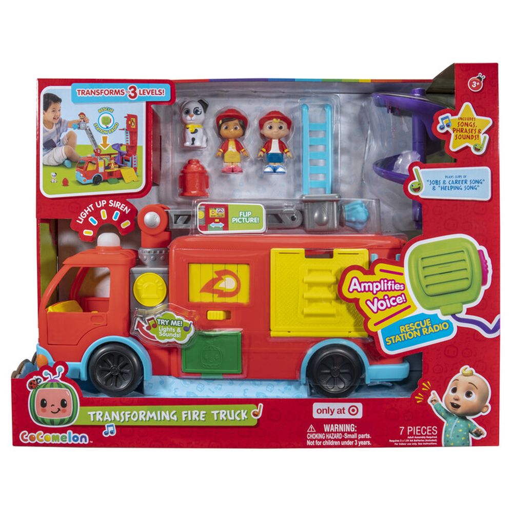Buy Cocomelon Battery Operated Deluxe Transforming Firetruck | Yallatoys.com