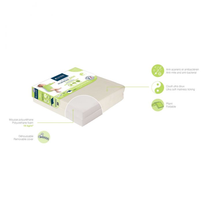 Candide Zen Foldable Baby Mattress White Candide Yallatoys