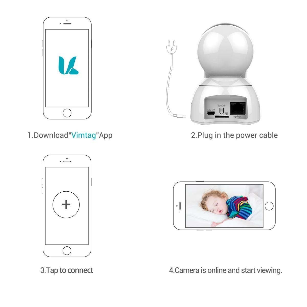 Vimtage CP2 1080P 2Mega Pixel IP Camera Vimtag Yallatoys
