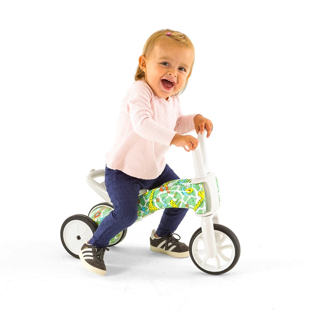 Buy ChillaFish Bunzi FAD 2-in-1 Balance Bike and Tricycle Adjustable Lightweight with Quiet Non-Marking Wheels Jiraffiti | Yallatoys.com