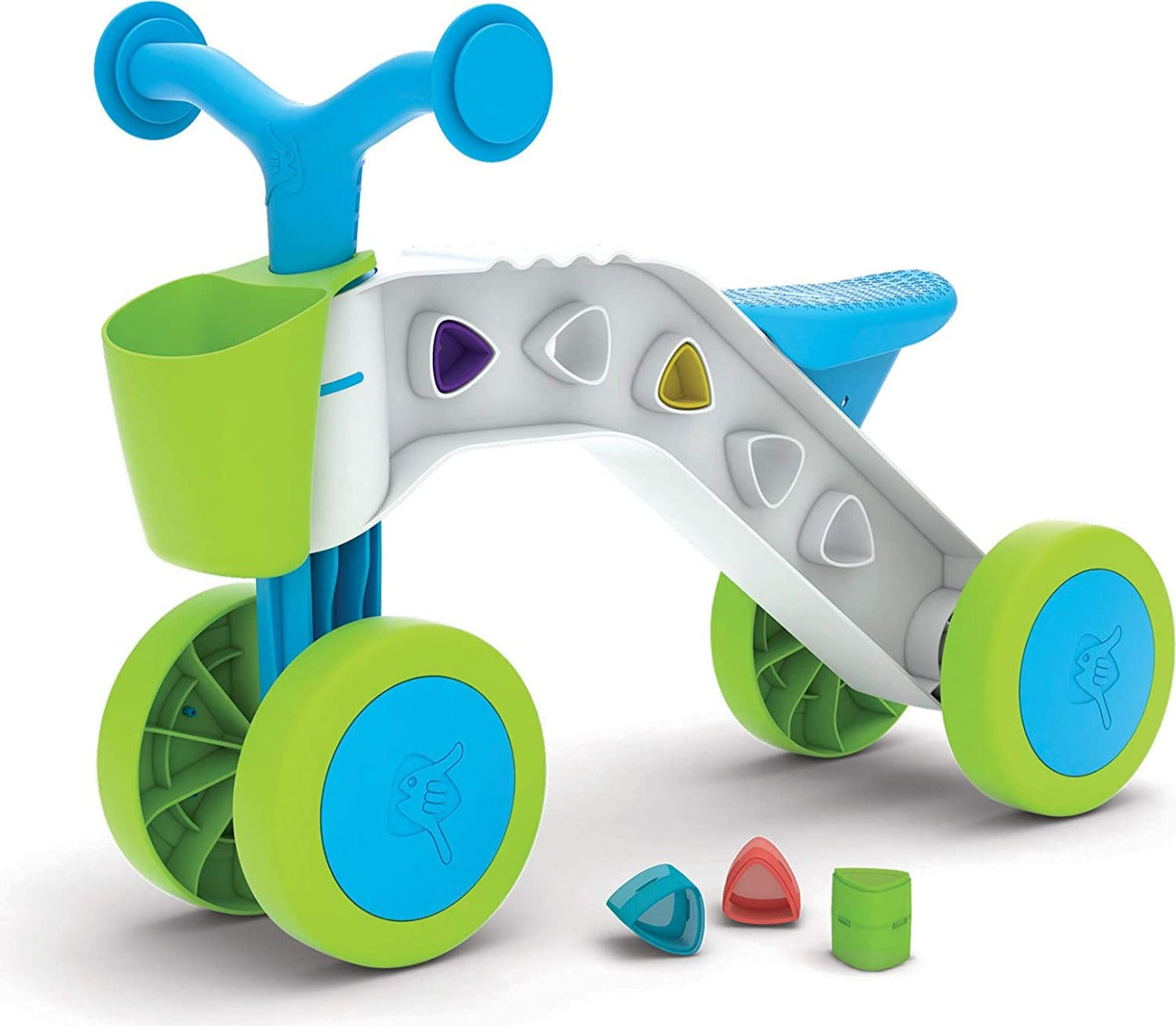 Buy Chillafish 4 Wheel First Ride on with Storage Basket and Playblocks Blue | Yallatoys.com