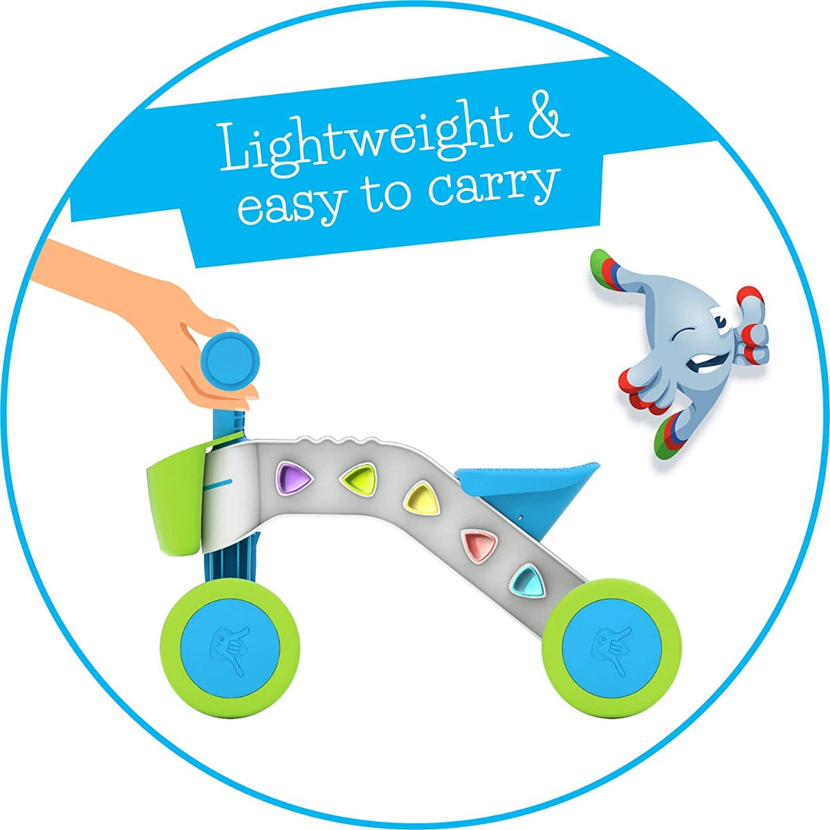 Buy Chillafish 4 Wheel First Ride on with Storage Basket and Playblocks Blue | Yallatoys.com