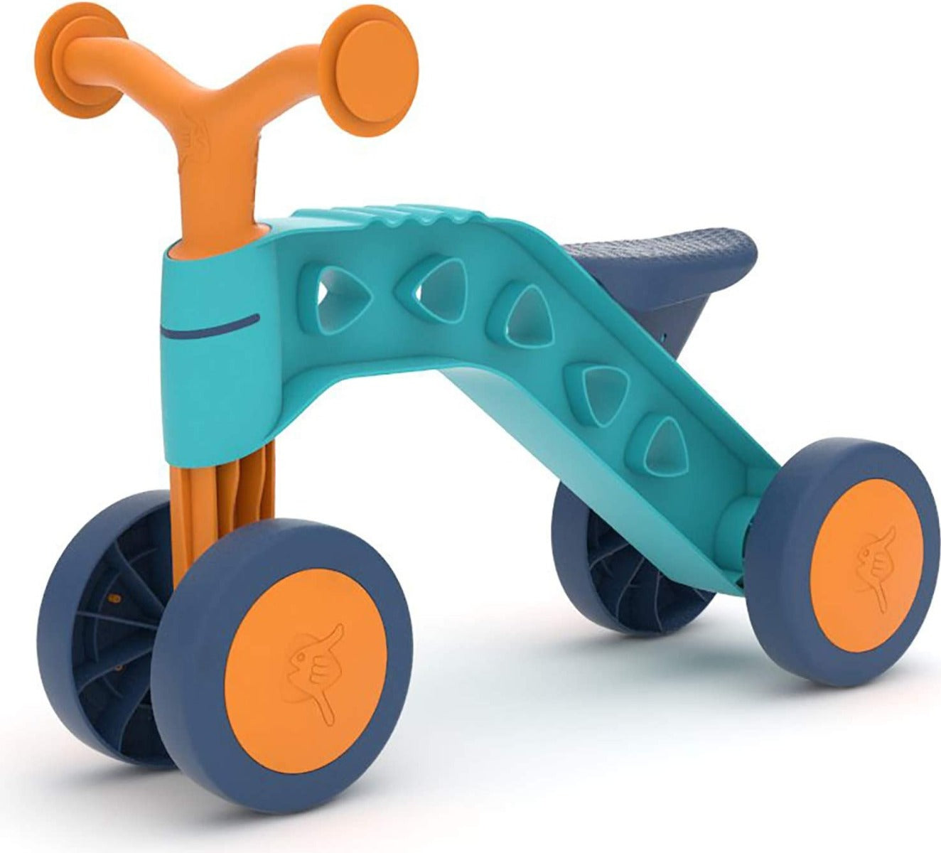 Buy Chillafish 4 Wheel First Ride on with Storage Basket and Playblocks Light Blue Orange | Yallatoys.com