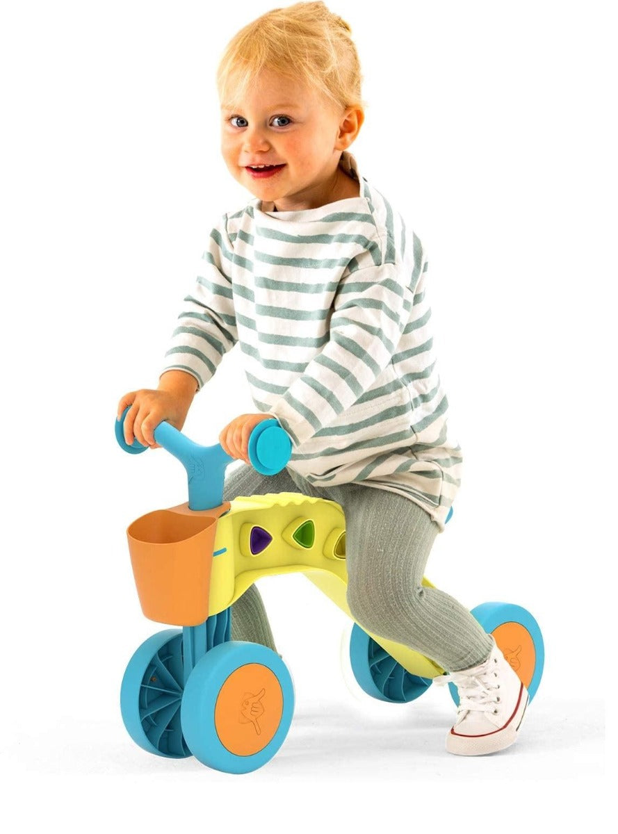 Buy Chillafish 4 Wheel First Ride on with Storage Basket and Playblocks Yello Light Blue | Yallatoys.com