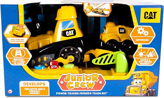 Buy Caterpillar Junior Crew Power Tracks Friends Train Set | Yallatoys.com