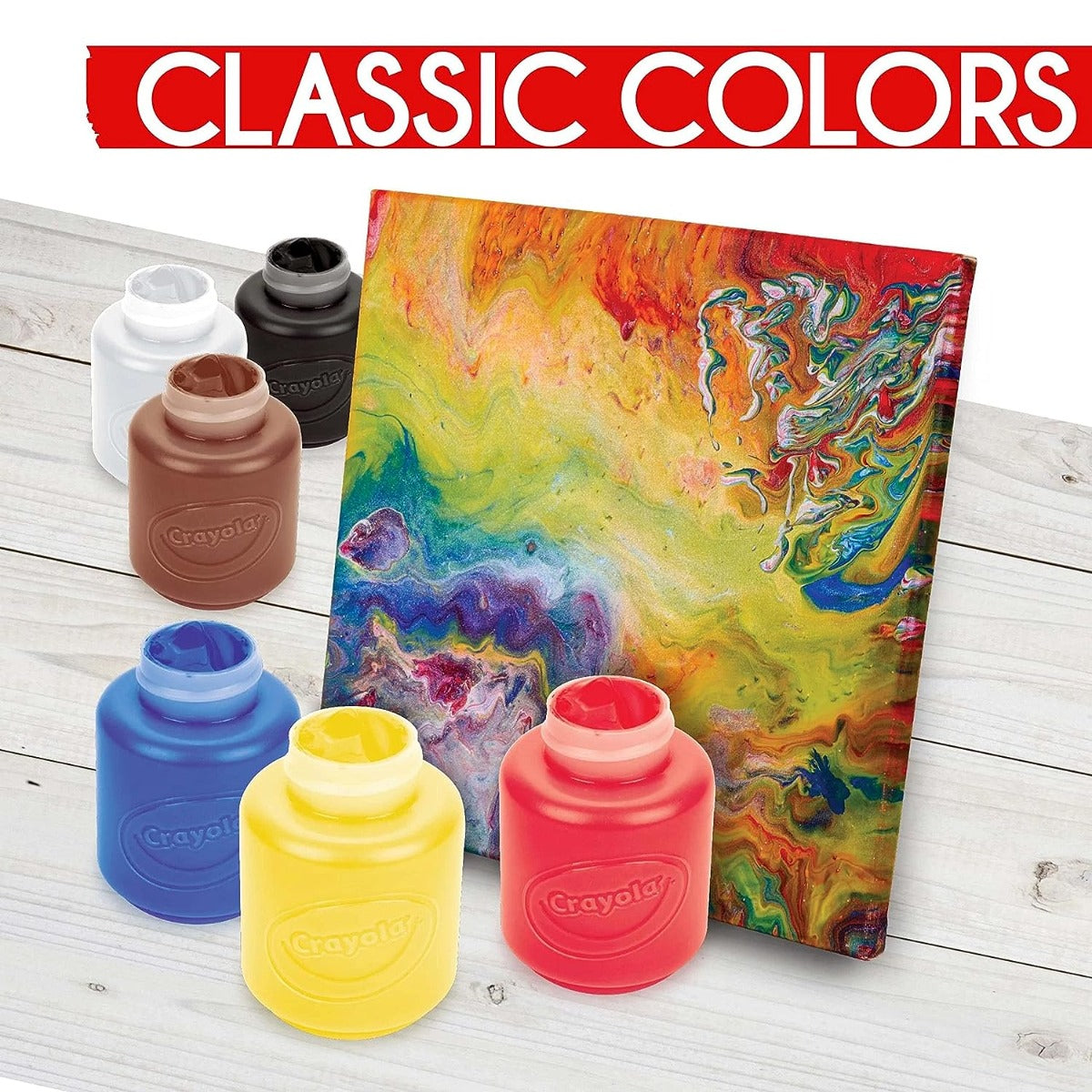 Buy Crayola 6 Acrylic Paint 2oz DIY Crafts Set | Yallatoys.com