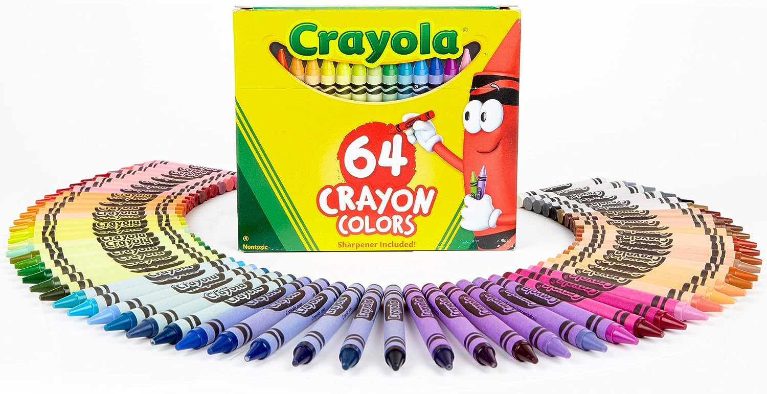 Buy Crayola 64 Crayons Box with Sharpener | Yallatoys.com
