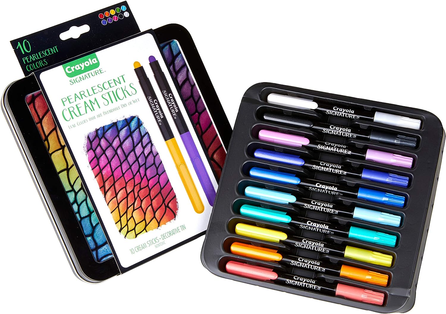 Buy Crayola Signature 10 Pearlescent Gel Sticks Crayon | Yallatoys.com