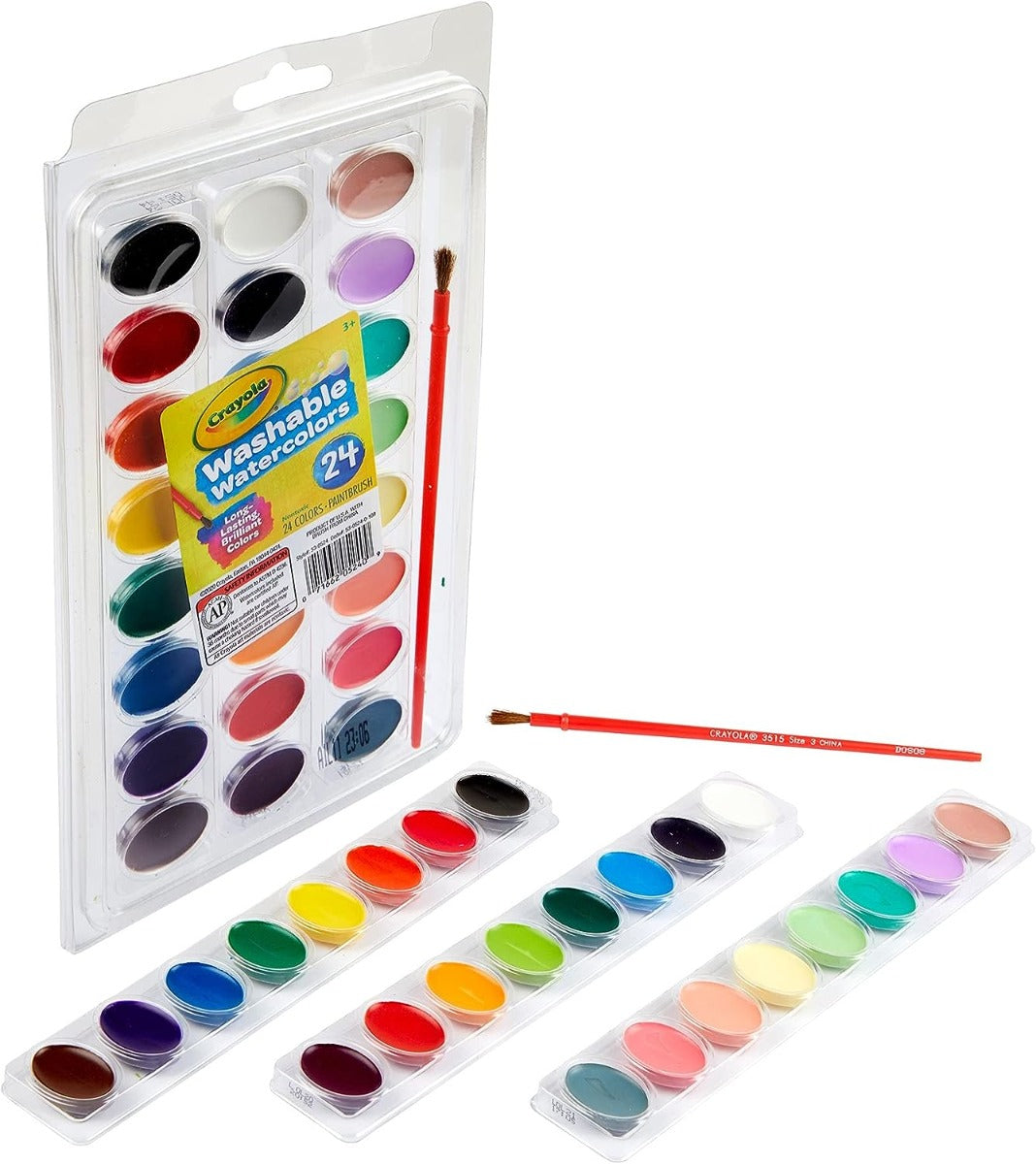 Buy Crayola 24 Washable Watercolors with Brush | Yallatoys.com