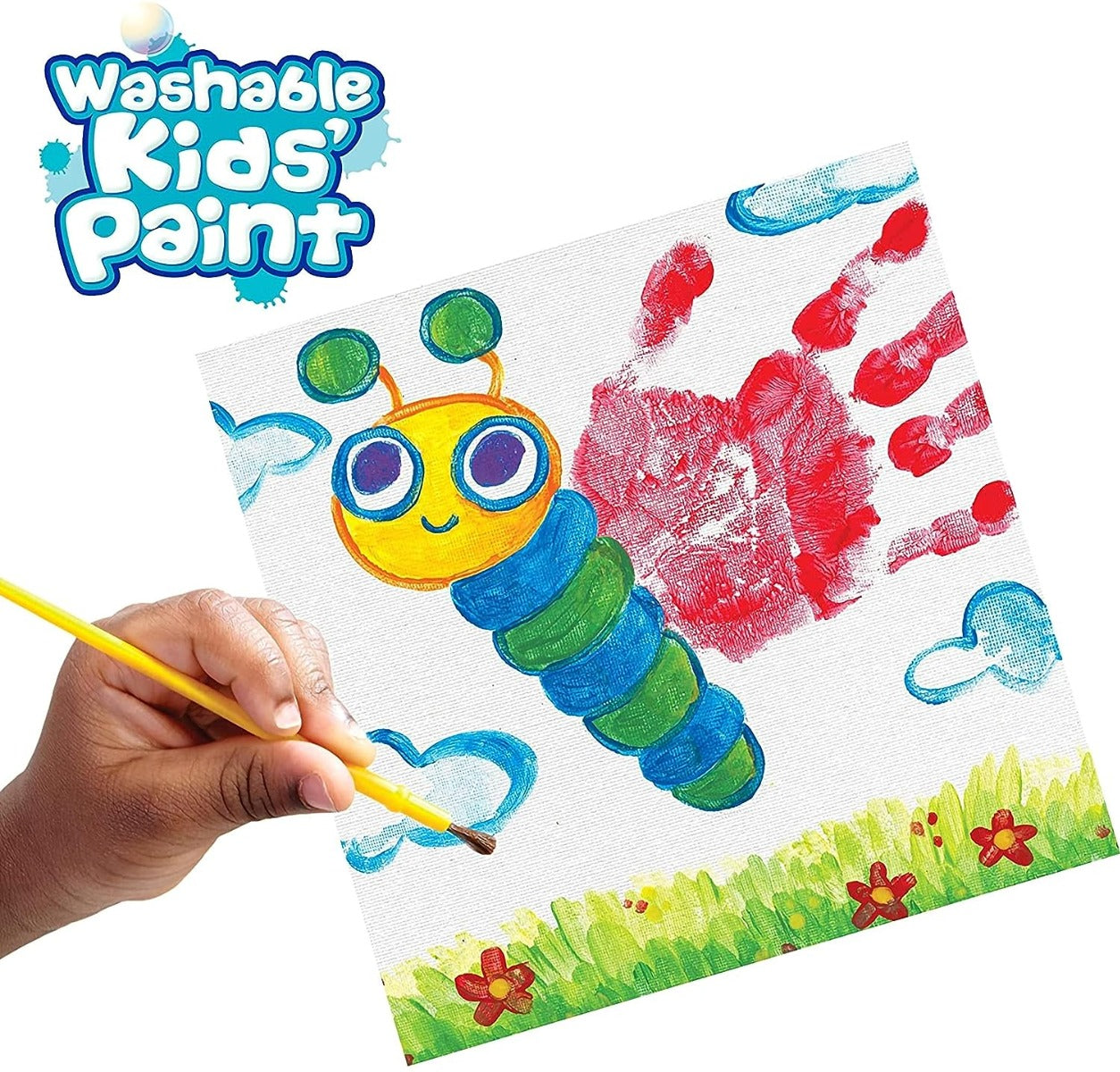 Buy Crayola Washable 18 Paint Pots with One Brush | Yallatoys.com