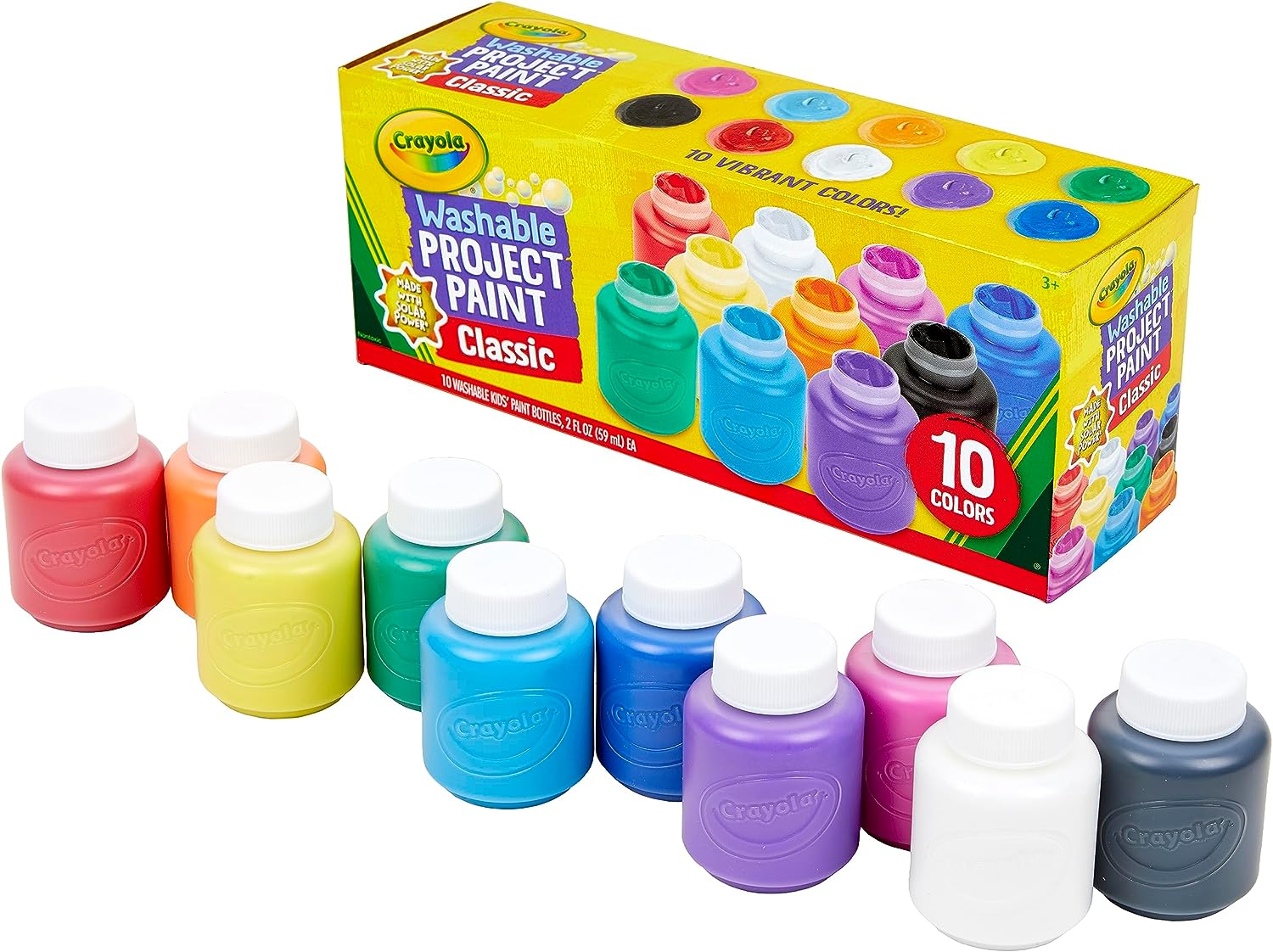 Buy Crayola 10 Washable Paint 2oz Bottles Non Peggable | Yallatoys.com