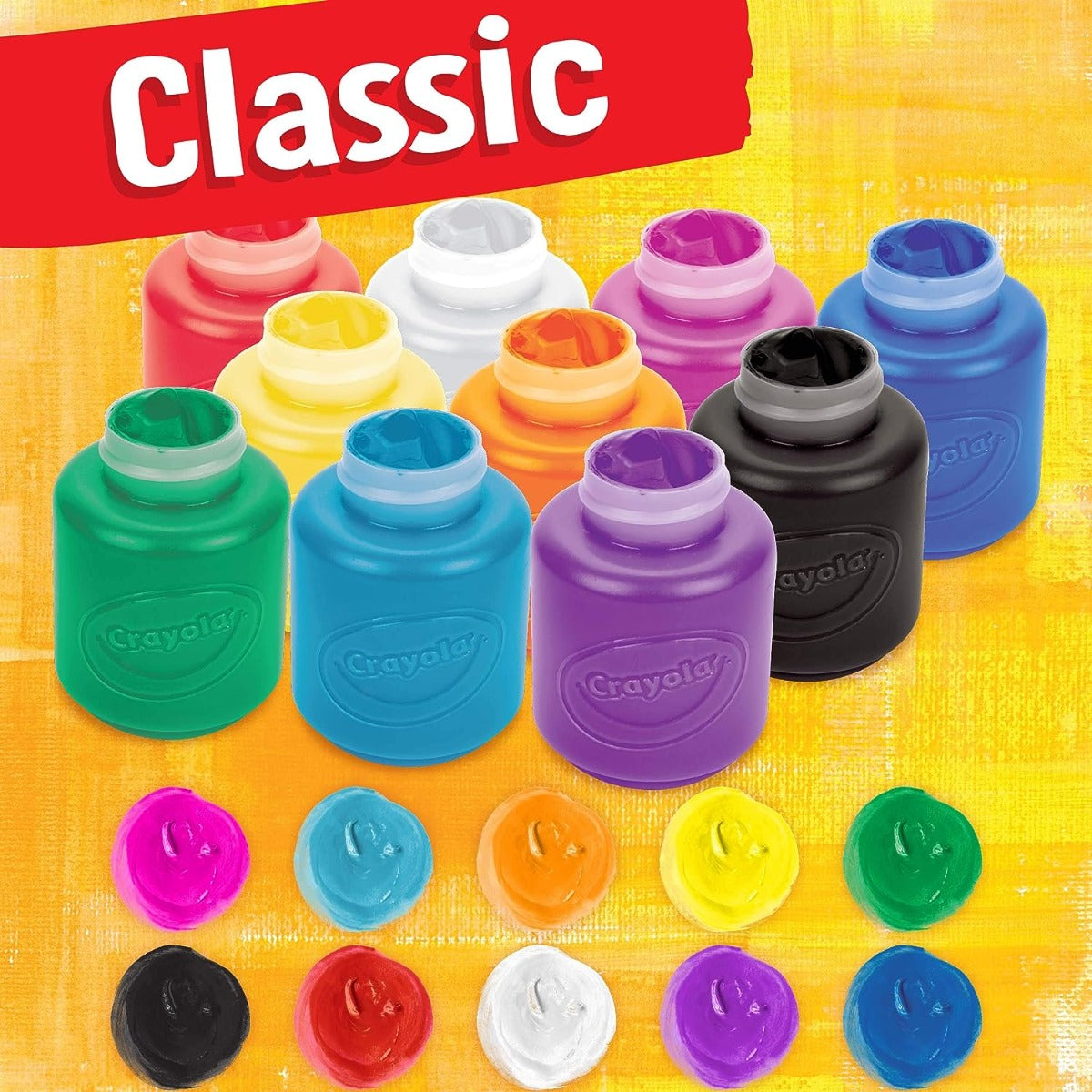 Buy Crayola 10 Washable Paint 2oz Bottles Non Peggable | Yallatoys.com