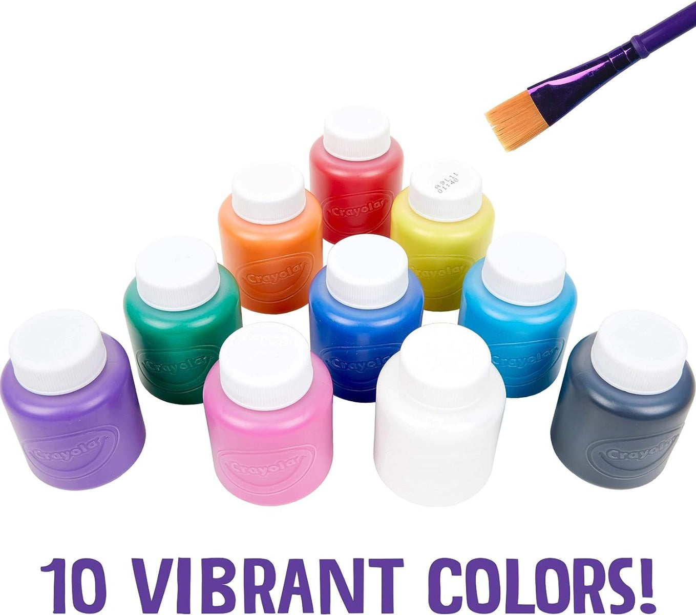 Buy Crayola 10 Washable Paint 2oz Bottles Non Peggable | Yallatoys.com