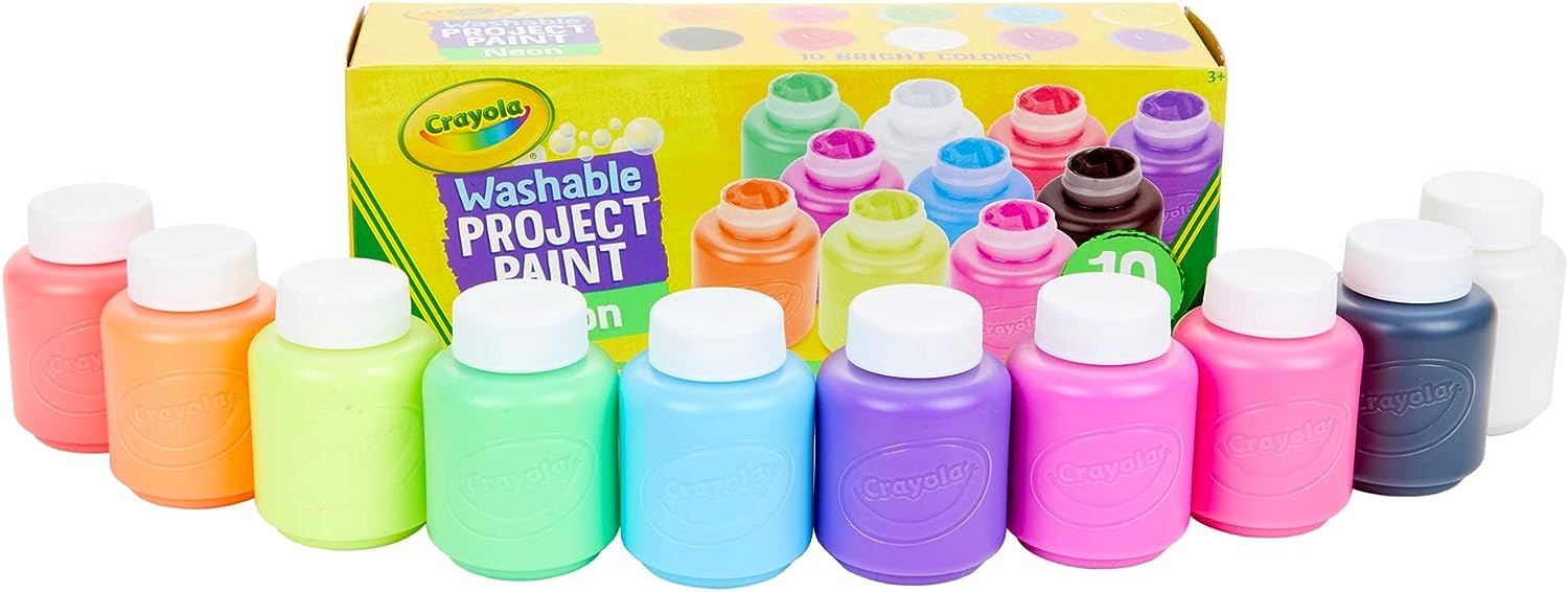 Buy Crayola 2oz 10 Neon Paint Set | Yallatoys.com