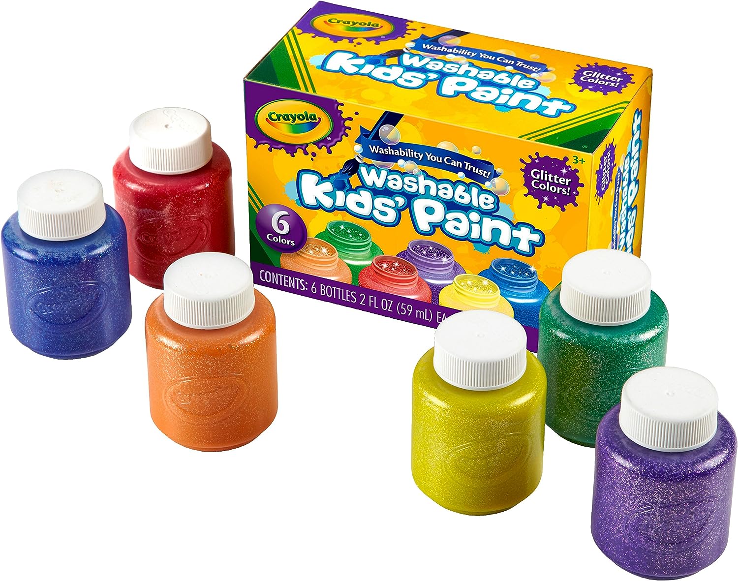 Buy Crayola 2oz 6 Glitter Paint Set | Yallatoys.com