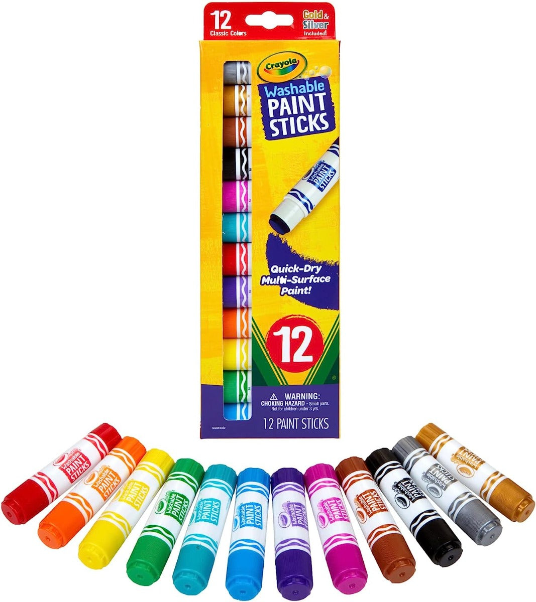 Buy Crayola 12 Quick Dry Paint Sticks | Yallatoys.com