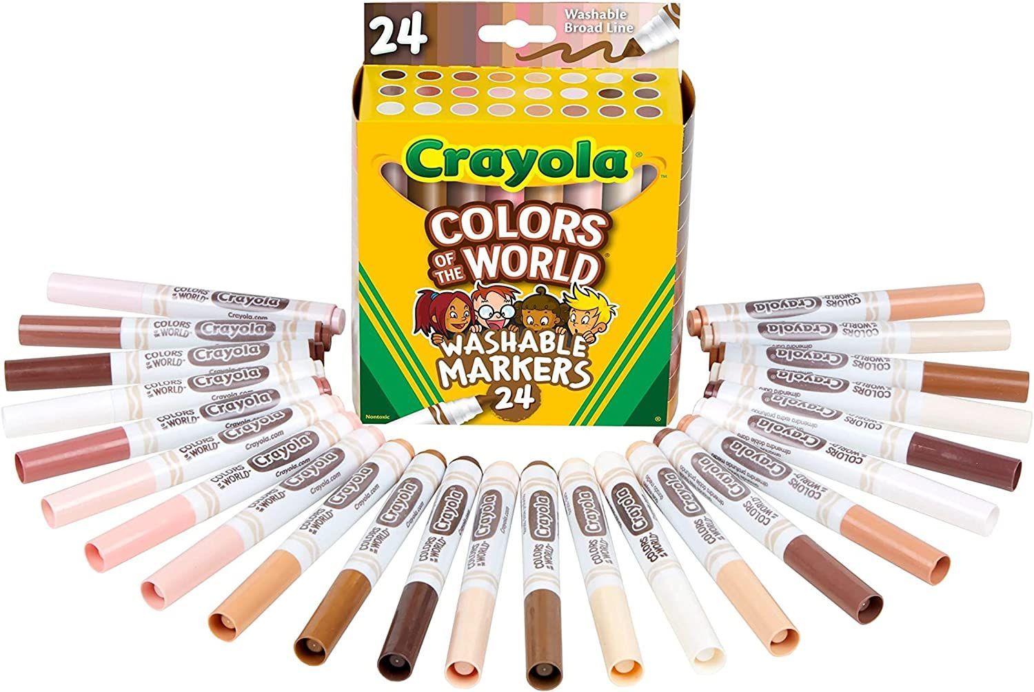 Buy Crayola Colors Of The World Washable Markers 24pcs | Yallatoys.com