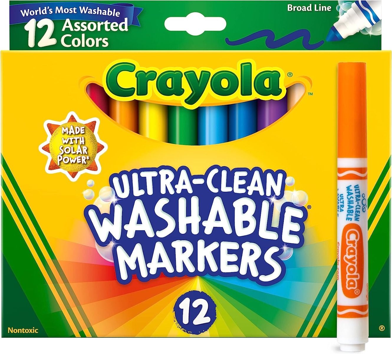 Buy Crayola Broad Line 12 Washable Markers | Yallatoys.com