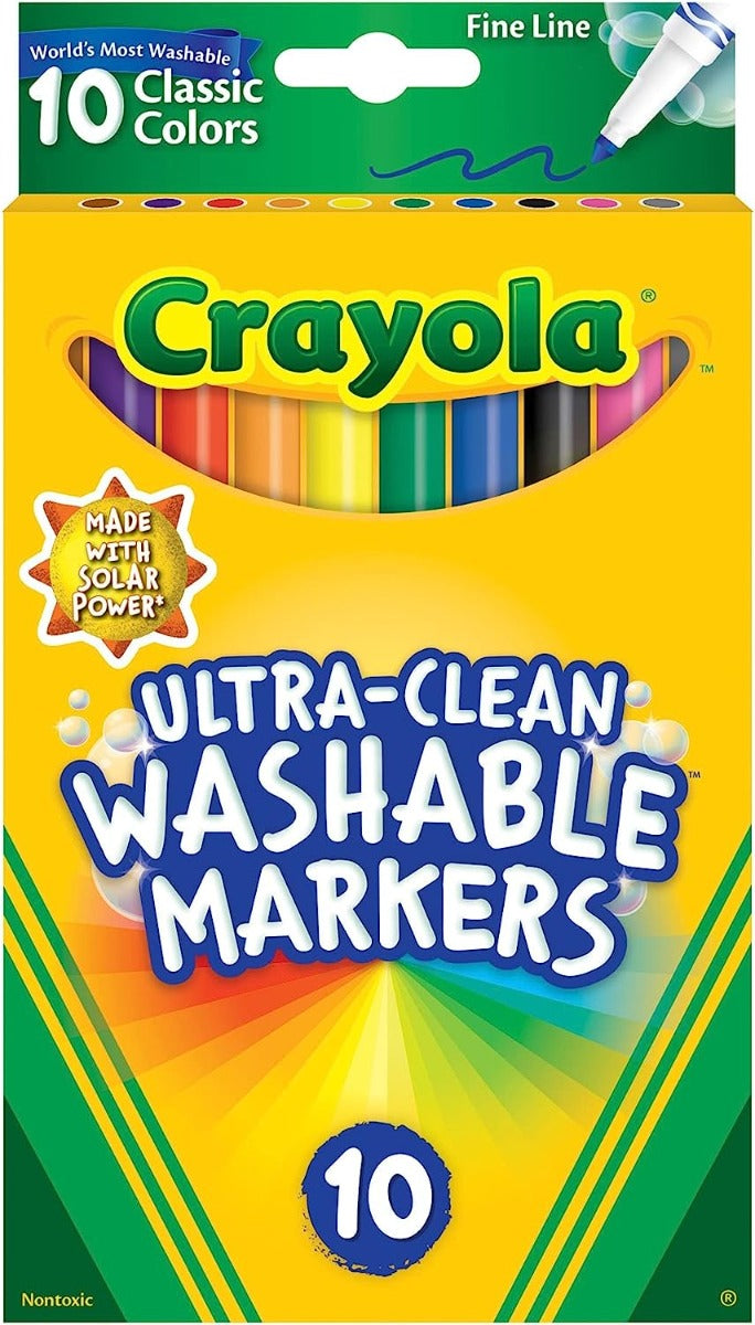 Buy Crayola 10 Ultra Clean Washable Markers | Yallatoys.com