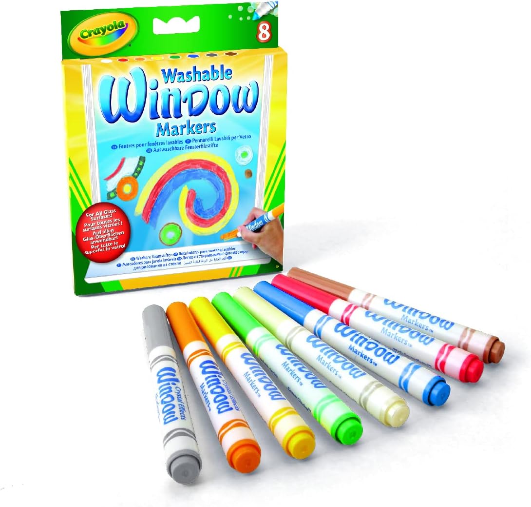 Buy Crayola Window Markers 8 Washable Window Markers | Yallatoys.com