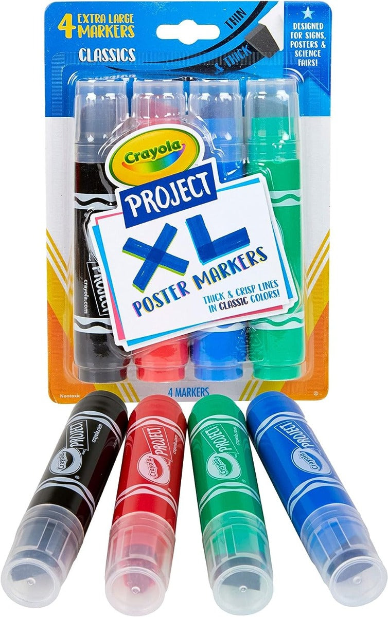 Buy Crayola XL 4 Poster Markers | Yallatoys.com