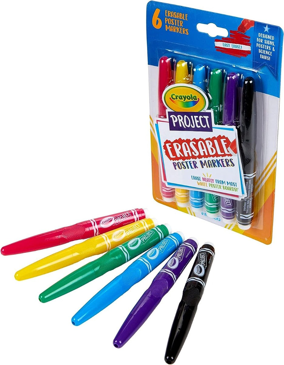 Buy Crayola 6 Erasable Poster Markers | Yallatoys.com