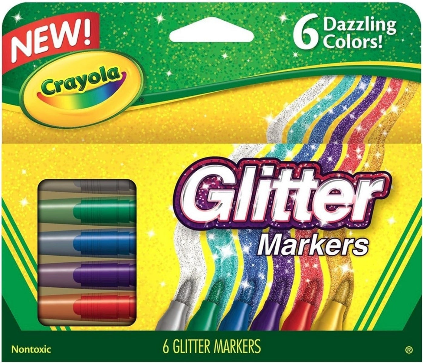 Buy Crayola 6 Glitter Markers | Yallatoys.com