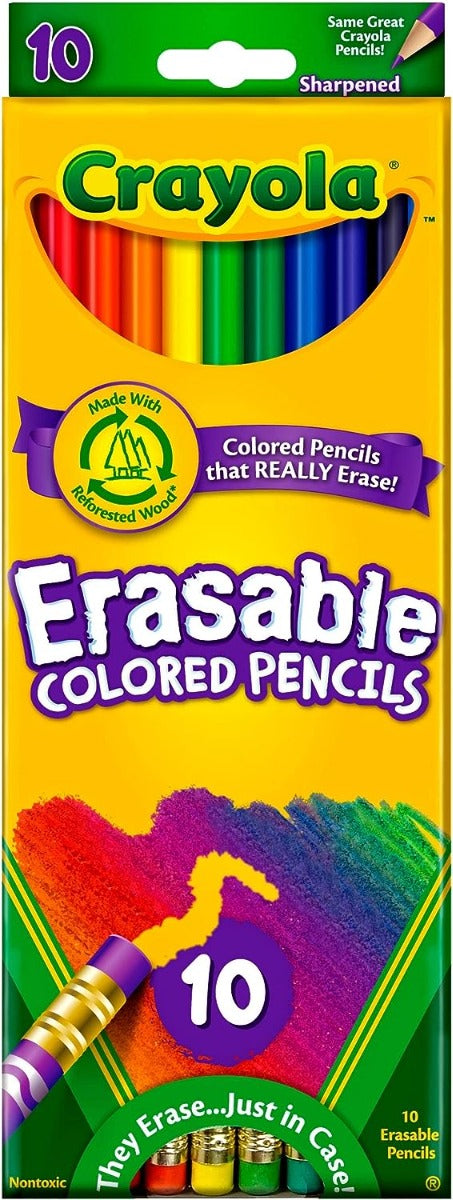 Buy Crayola 10 Erasable Colored Pencils | Yallatoys.com