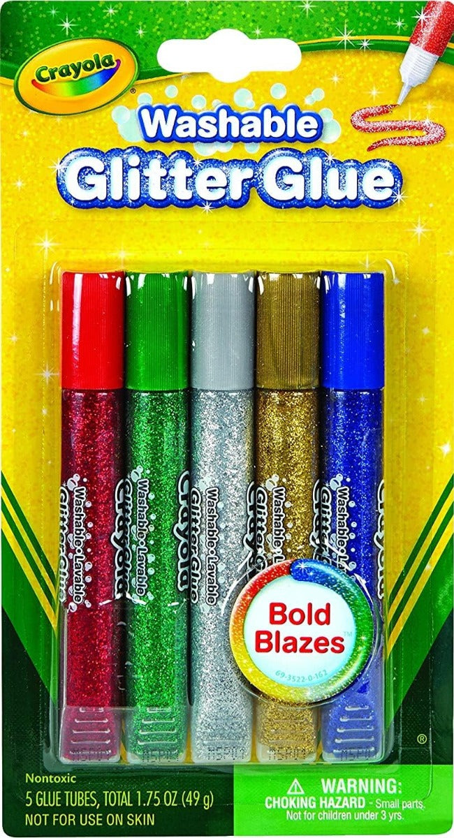 Buy Crayola 5 Washable Glitter Glue Bold | Yallatoys.com