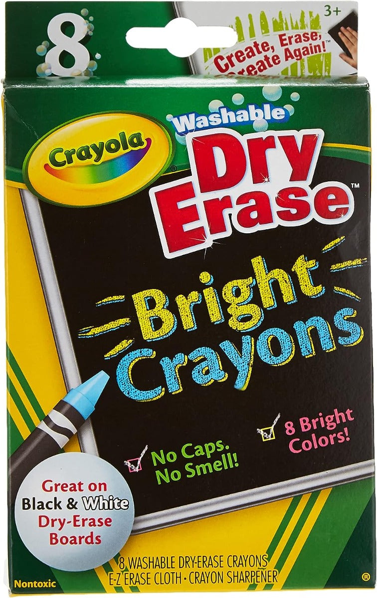 Buy Crayola Dry Erase Bright 8 Crayons | Yallatoys.com
