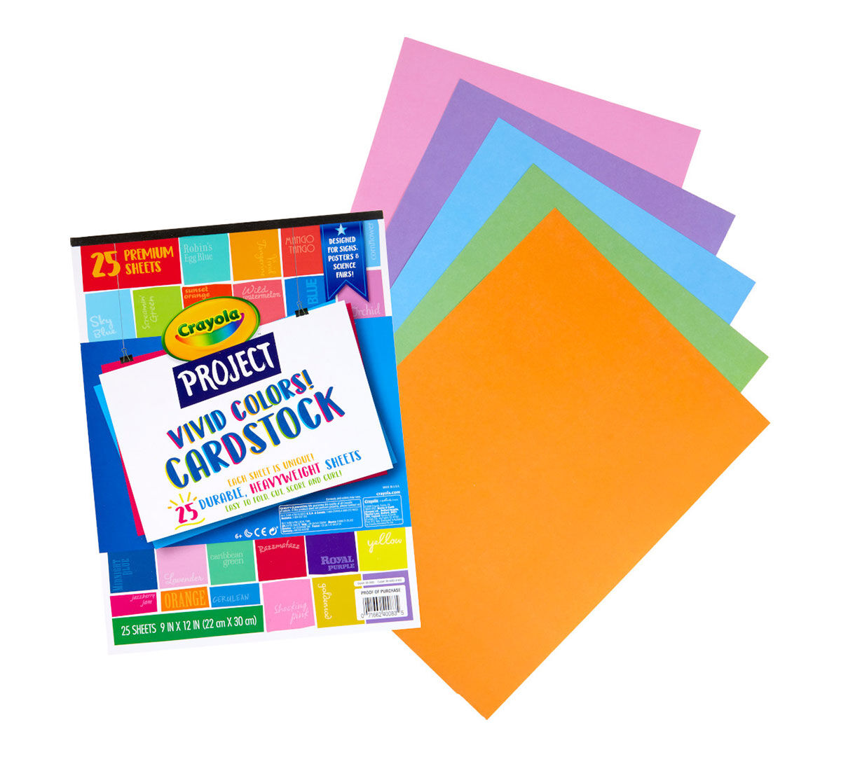 Buy Crayola 25 Vivid Colors Cardstock | Yallatoys.com