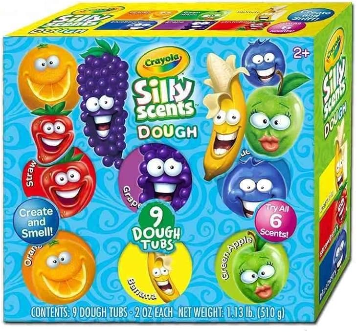 Buy Crayola Silly Scent Dough Tubs 56g 9pcs | Yallatoys.com
