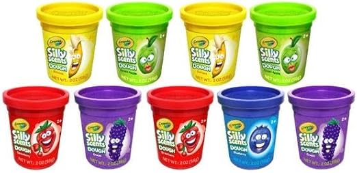 Buy Crayola Silly Scent Dough Tubs 56g 9pcs | Yallatoys.com