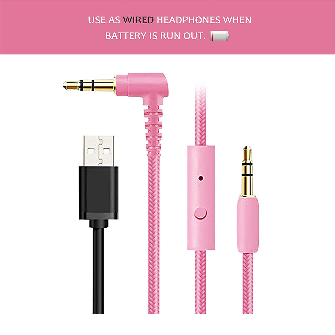 Buy Riwbox Cat Ear Bluetooth Headphones With Led For Kids Pink Green | Yallatoys.com