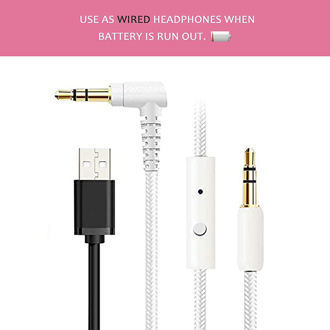 Buy Riwbox Cat Ear Bluetooth Headphones With Led For Kids White Pink | Yallatoys.com