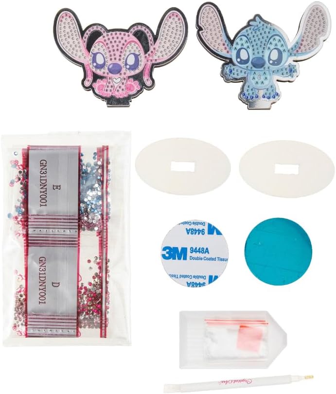 Buy Crystal Art Mirror Mag Buddies Stitch and Angel Pack of 2 | Yallatoys.com