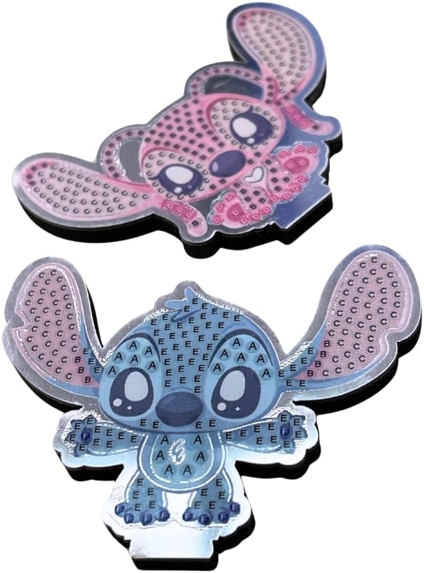 Buy Crystal Art Mirror Mag Buddies Stitch and Angel Pack of 2 | Yallatoys.com