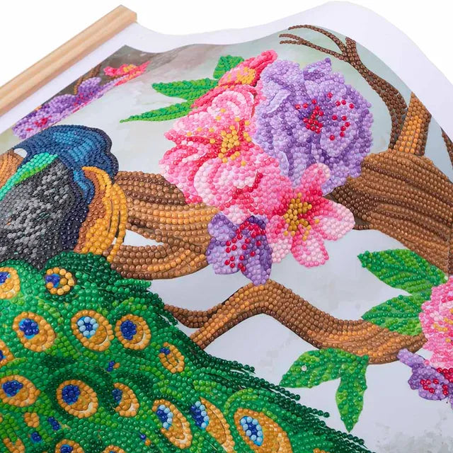 Buy Crystal Art Scroll Peacock Peony | Yallatoys.com
