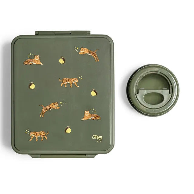 Buy Citron Grand 4 Compartment Lunch Box With Food Jar Tiger | Yallatoys.com