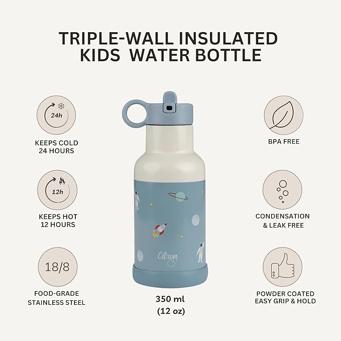 Buy Citron Stainless Steel Water Bottle Spaceship 350ml | Yallatoys.com