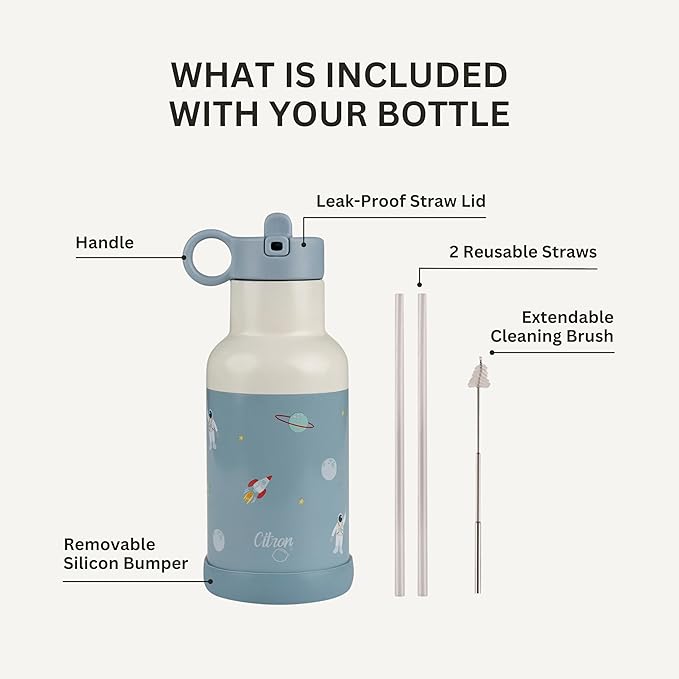 Buy Citron Stainless Steel Water Bottle Spaceship 350ml | Yallatoys.com
