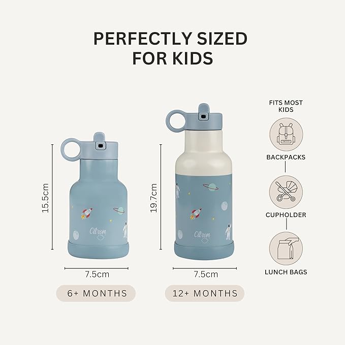 Buy Citron Stainless Steel Water Bottle Spaceship 350ml | Yallatoys.com