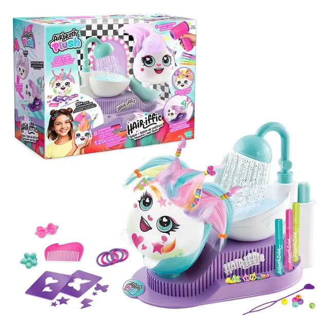 Buy Canal Toys Airbrush Plush Hair Iffic Hair Style Salon Kit | Yallatoys.com