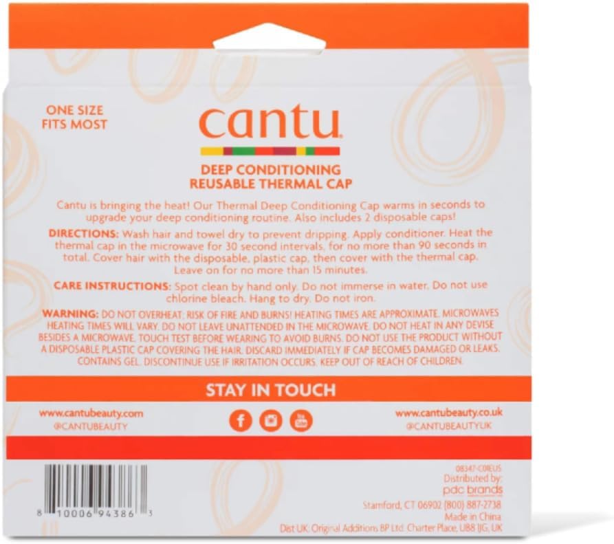 Cantu Deep Conditioning Heat Activated Treatment Hair Cap 2pcs Cantu Yallatoys