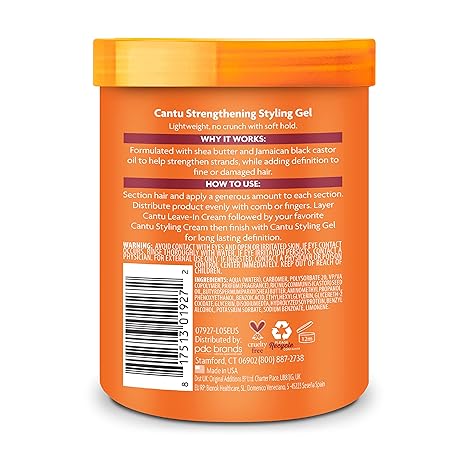Cantu Shea Butter Maximum Hold Strengthening Styling Gel With Jamiaican Black Castor Oil 524g Cantu Yallatoys